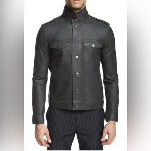 John Varvatos Collection lambskin trucker jacket. Size EU 44 USA 34. Small